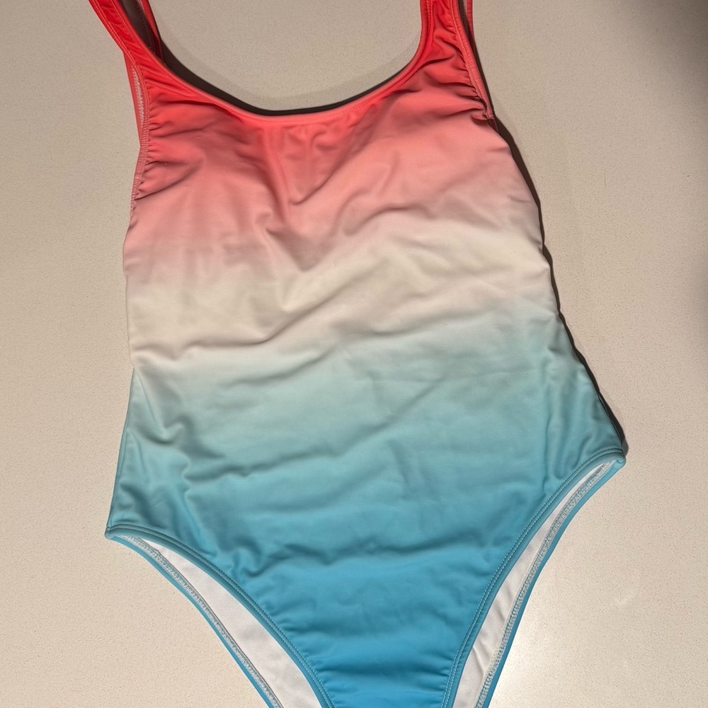 Xhilaration Pink and Blue One Piece Swimsuit Gradient Design